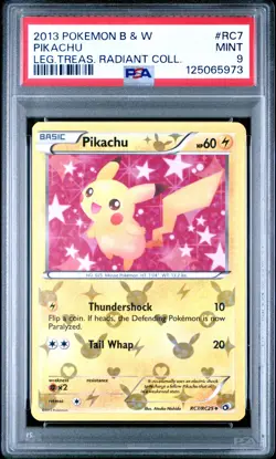 2013 Pokemon Black & White Legendary Treasures Radiant Coll Pikachu PSA 9 #RC7 - Image 1