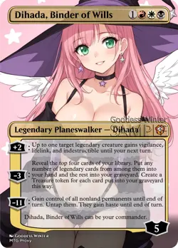 MTG - Dihada, B inder of Wills - Fanart Borderless Style - EDH / Playtest - Image 1
