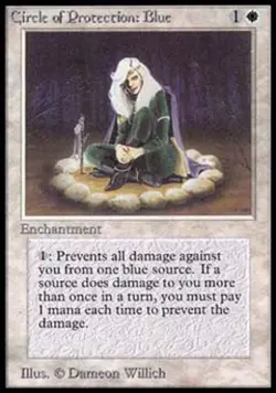 Circle of Protection: Blue - Medium Play MTG Alpha - Image 1
