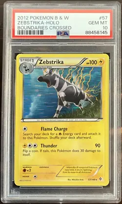 PSA 10 Zebstrika 57/149 Boundaries Crossed Holo BLACK AND WHITE 2011 CGC BGS - Image 1