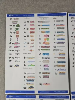 Pokemon Labels Block Set TCG Card For Dividers Stickers Pick From List - Image 2