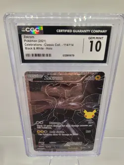 Zekrom CGC Gem Mint 10 114/114 Celebrations: Classic Coll. (Black & White) Holo - Image 1