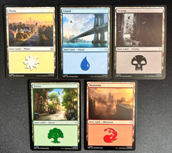 MTG Marvel's Spider-Man SPM - Basic Land Set (5 Cards) Near Mint - Image 1
