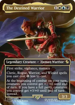 The Destined Warrior Borderless Foil - FIC 0443 NM - MTG Magic - Image 1