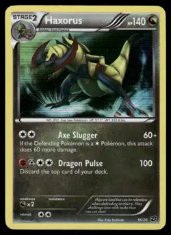 Pokemon Cards Haxorus 16/20 Dragon Vault Holo Rare LP - Image 1