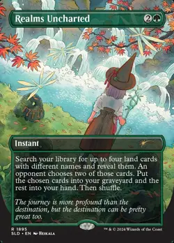 1x Realms Uncharted ~~ Borderless - Foil NM-Mint, English Secret Lair MTG Magic - Image 1