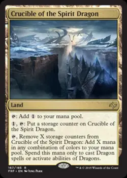 Crucible of the Spirit Dragon -Foil Medium Play MTG Fate Reforged - Image 1