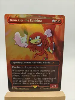 MTG Knuckles the Echidna #2082 Rainbow Foil Rare Secret Lair Drop Sonic - Image 1
