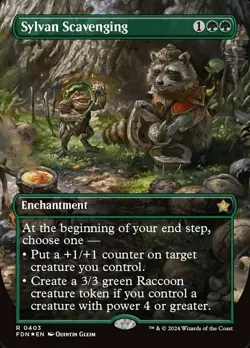 1 x Sylvan Scavenging - Mana Foil - Borderless - Foundations - NM-Mint - MTG - Image 1