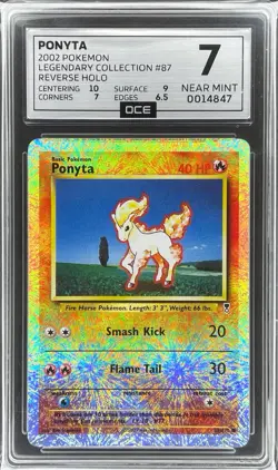 2002 Pokemon Legendary Collection Ponyta Reverse Holo #87 OCE 7 NM (Not PSA) - Image 1