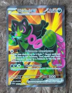 POKEMON CARD SHROUDED FABLE OKIDOGI EX 082/064 FULL ART PACK FRESH N/M. - Image 1