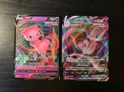 Lot 2 Cartes Pokemon Mew V 113/264 + Mew Vmax 114/264 Poing de Fusion FR NEUF - Image 1