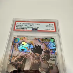 One Piece Manga Monkey.D.Luffy Alt Art Secret Foil OP11-118 PSA 10 - Image 3