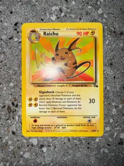 Pokemon TCG Cards Raichu 29/62 Fossil Rare - Image 3