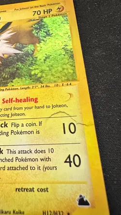 2003 Jolteon - H12/H32 - Pokemon Skyridge Holo Rare Card MP/HP - Image 4