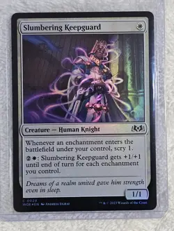 MTG Slumbering Keepguard FOIL - Wilds of Eldraine (WOE) #29 Card NM - Image 4