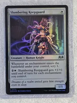 MTG Slumbering Keepguard FOIL - Wilds of Eldraine (WOE) #29 Card NM - Image 5