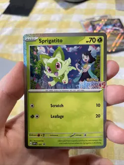 Pokemon Horizons Grand Adventure Sprigatito Stamped Promo Holo Card 191 - Image 1