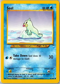 Pokemon Card - Seel 81/105 Neo Destiny Common Lightly Played - Image 1
