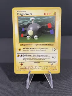 Pokemon Card SHADOWLESS Magnemite Base Set 53/102 WotC Vintage Non Holo - Image 1