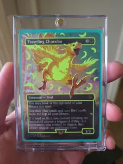 Traveling Chocobo (Borderless) (Neon Ink Yellow) Final Fantasy Foil - Image 1