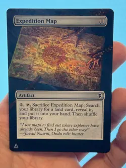 1X ALTERED Expedition Map NM MTG Magic Painted Borderless Extension EDH CEDH - Image 1