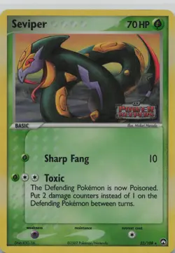 Seviper 23/108 Rare Power Keepers Pokemon Reverse Holo Lightly Played Stamped - Image 1