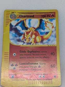 Charizard 039/165 Expedition Base Reverse Holo Rare Pokemon TCG Nintendo ITALIAN - Image 3