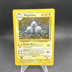 Pokemon Magneton Holo Rare Holo 9/102 Base Set 1999 EN LP - Image 2