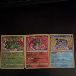 Radiant Venusaur Charizard Blastoise Holo Lot 3 Pokemon GO TCG EN 2022 - Image 1