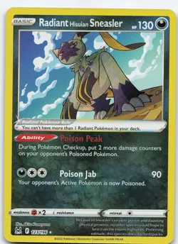 Radiant Hisuian Sneasler 123/196 Radiant Rare Holo SWSH11 Lost Origin NM Pokemon - Image 1