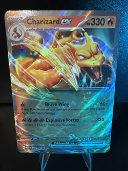Pokemon TCG Double Rare Charizard EX 006/165 Scarlet & Violet 151 - Image 1