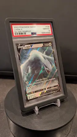Lugia V 138/195 Pokemon SW&SH - Silver Tempest PSA 10 with Black Graded Guard - Image 1