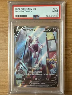 Mewtwo V 🔥 2022 Pokemon Go 072/078 🔥 PSA 9 Mint - Image 1