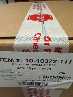 Pokemon ME03 Mega Evolution PERFECT ORDER ELITE TRAINER BOX CASE 10 box IN HAND - Image 3