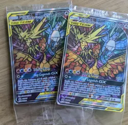 Pokemon TCG 2019 Moltres Zapdos Articuno GX SM210 Hidden Fates ETB Promo Sealed - Image 1