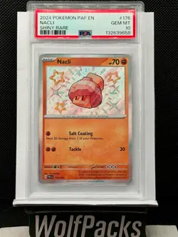 Pokemon Paldean Fates PAF EN - Nacli 176/091 Shiny Rare Holo PSA 10 - Image 2