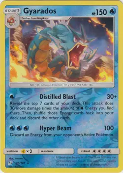 Moderately Played, English - 1 x Pokemon Gyarados - 30/181 - Holo Rare - Reverse - Image 1