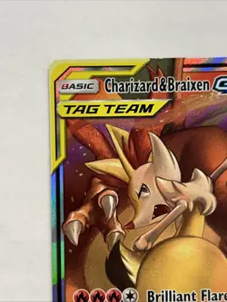 Charizard & Braixen GX 22/236 Rare Pokemon Tag Team - Sun & Moon Cosmic Eclipse - Image 2