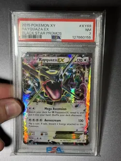 2015 POKEMON XY BLACK STAR PROMOS #XY69 RAYQUAZA EX PSA 7 - Image 1