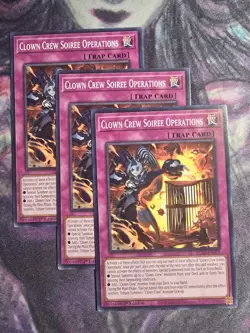 YUGIOH x3 BLZD-EN073 CLOWN CREW SOIREE OPERATIONS - COMMON 1st EDITION NM - Image 1