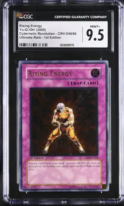 YUGIOH Rising Energy CRV-EN056 Ultimate Rare 1st Edition CGC 9.5 MINT+ - Image 1