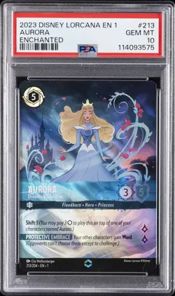 2023 DISNEY LORCANA EN 1-THE FIRST CHAPTER AURORA - DREAMING GUARDIAN PSA 10 - Image 1