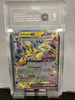 Jolteon ex - (Prismatic Evolutions Stamp) 030/131 TAG Mint 9 Graded Pokemon Card - Image 1