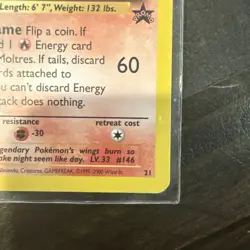 Pokemon Moltres Black Star Promos TCG 21 Regular Promo Card NM - Image 5