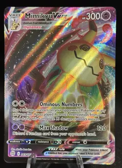 Mimikyu VMAX Holo Ultra Rare Card 069/172 SWSH09 Brilliant Stars NM - Image 1