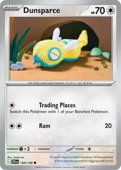 Dunsparce 120/159 Non Holo Journey Together Near Mint Pokemon TCG Playable Card - Image 1