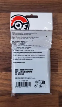 Pokemon - 30th Anniversary Card sleeves x65 - Pokemon Centre Exclusive - Sealed - Image 2