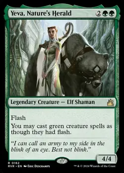 Yeva, Nature's Herald Light Play, English Magic the Gathering MTG Ravnica Remast - Image 1