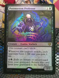 Postmortem Professor - 93 - MTG: Secrets of Strixhaven - NM - FOIL - Image 1